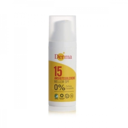 Derma Sun Krem słoneczny do twarzy SPF 15 hipoalergiczny certyfikowany 50ml